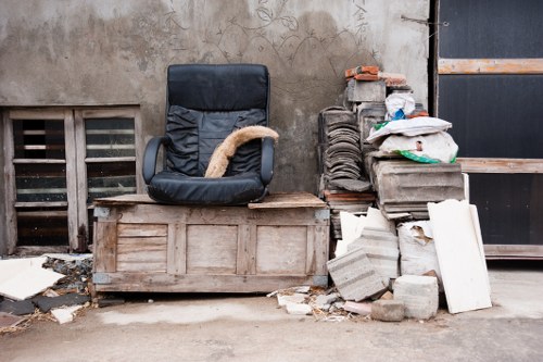 Professional loft clearance team working in a Spitalfields home