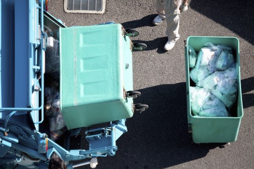 Operatives preparing for an insured office clearance in Spitalfields